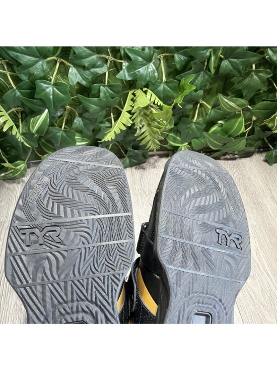 TYR L-2 Lifter Shoes Mens Size 6/Womens 7.5 Black Gold Weightlifting Gym main image 5